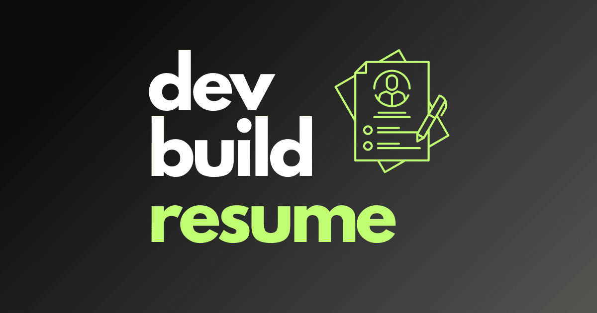 Photo of the DevBuild Resume project