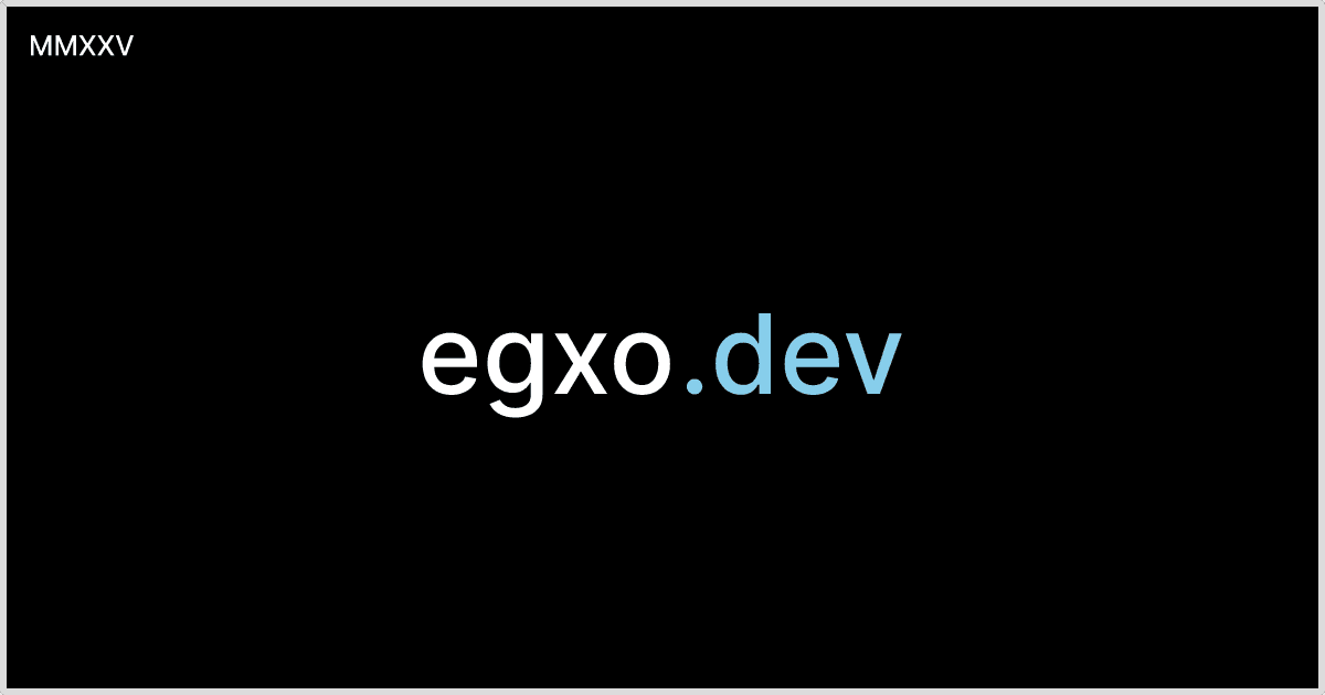 Photo of the egxo.dev project