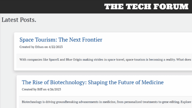 Photo of the MVC Tech Forum project